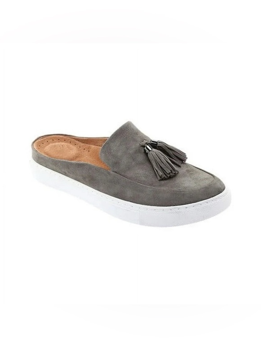 Gentle Souls by Kenneth Cole Rory Tassel Platform Slip-On Mule - 8M - Grey